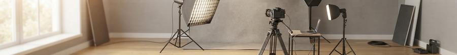 Portable Photo Video Tripod Stand, 2-Pack in a working studio setup